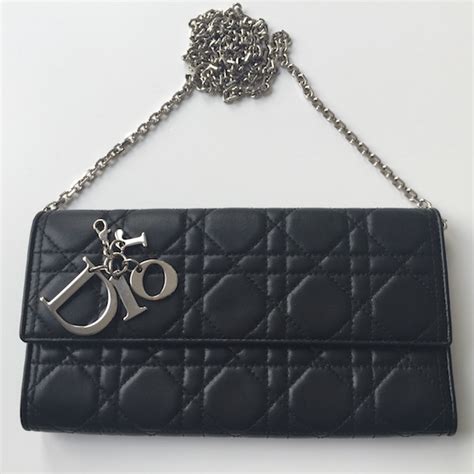 dior wallet in chain|designer wallet on a chain.